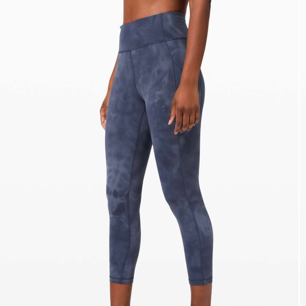 Lululemon Invigorate High-Rise Crop 23'' In Diamond Dye Shade Naval Blue